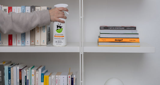 Utilisatrice du nettoyant multi-surfaces ATTITUDE pour le ménage de printemps
