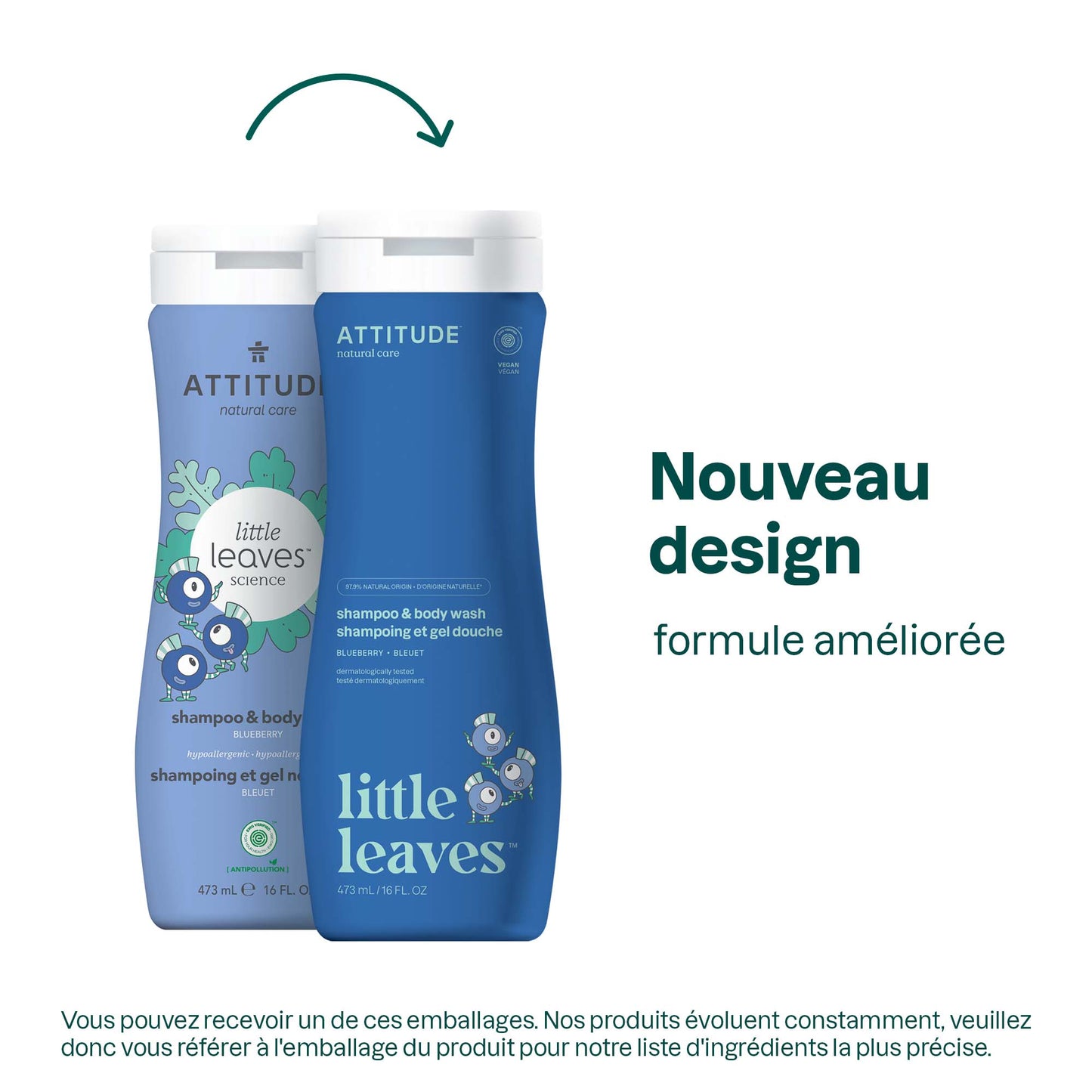 ATTITUDE - Little Leaves™ - Shampoing et Gel nettoyant pour enfants 2-en-1 - Bleuet 11016_fr? Bleuet / 473 mL