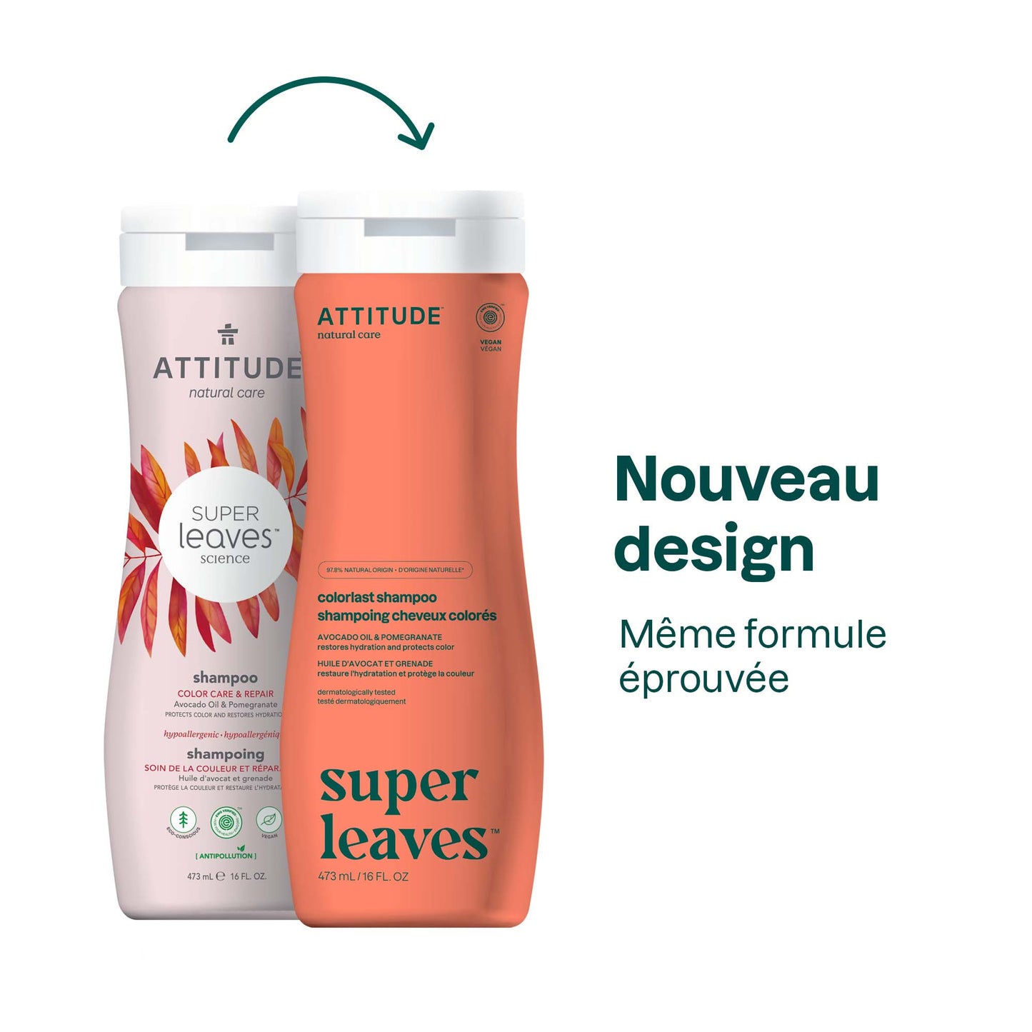 11094 ATTITUDE Super Leaves™ Shampoing Naturel et hypallergénique pour cheveux colorés_fr? - 473 mL -