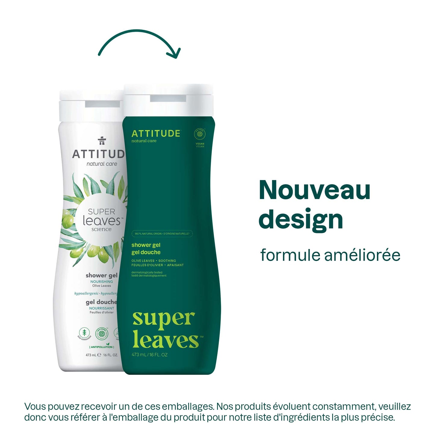 11293 ATTITUDE Super Leaves™ - Gel douche naturel nourrissant certifié EWG 11293_fr? - Feuilles d'olivier - 473 mL