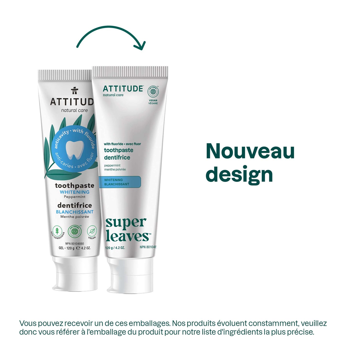Dentifrice pour adultes avec fluorure - blanchissant