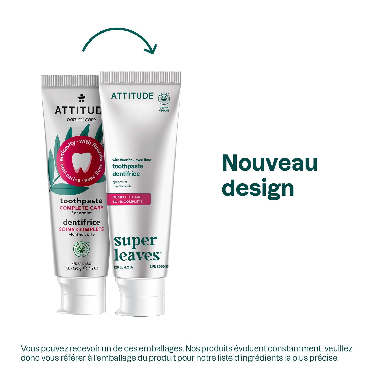 Dentifrice pour adultes avec fluorure - soins complets