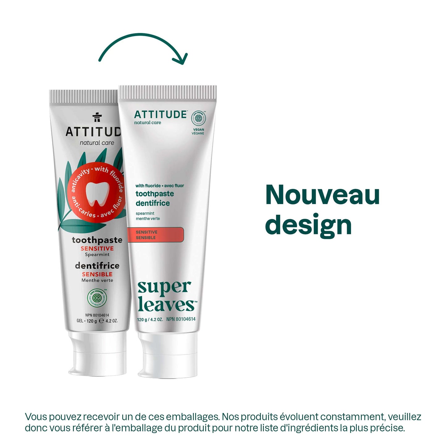 Dentifrice pour adultes avec fluorure - sensible