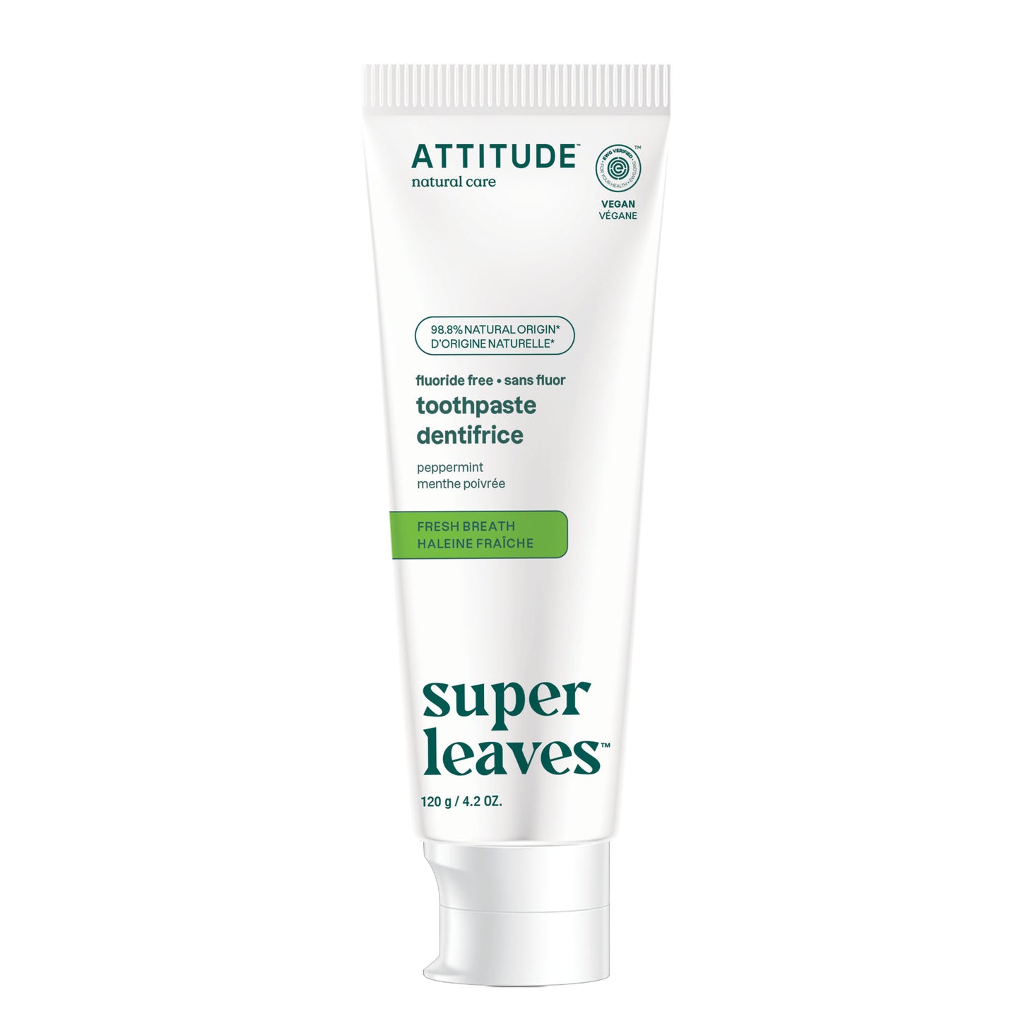 Dentifrice pour adultes sans fluorure - haleine fraîche