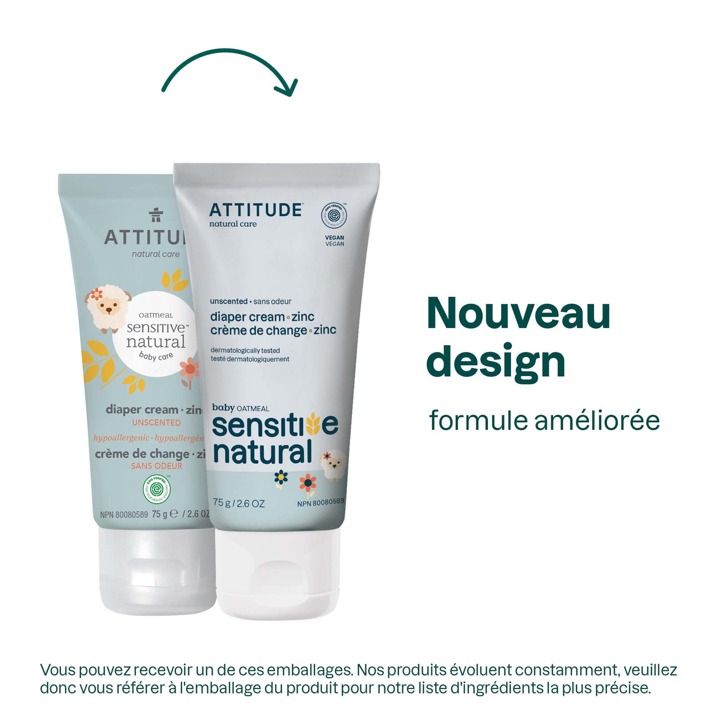 Crème de change naturelle ATTITUDE - Peau sensible Bébé 60825- sans odeur _fr?