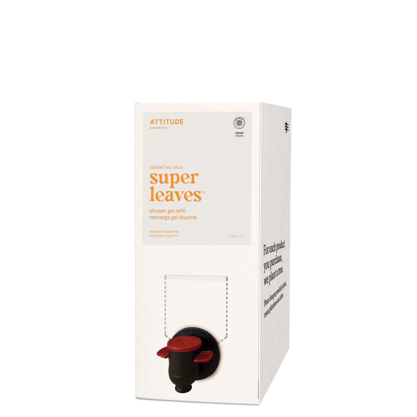 ATTITUDE Super Leaves Essential huile essentielle recharge gel douche Petitgrain et jasmin 87831_fr?_main? Éco-recharge 2L