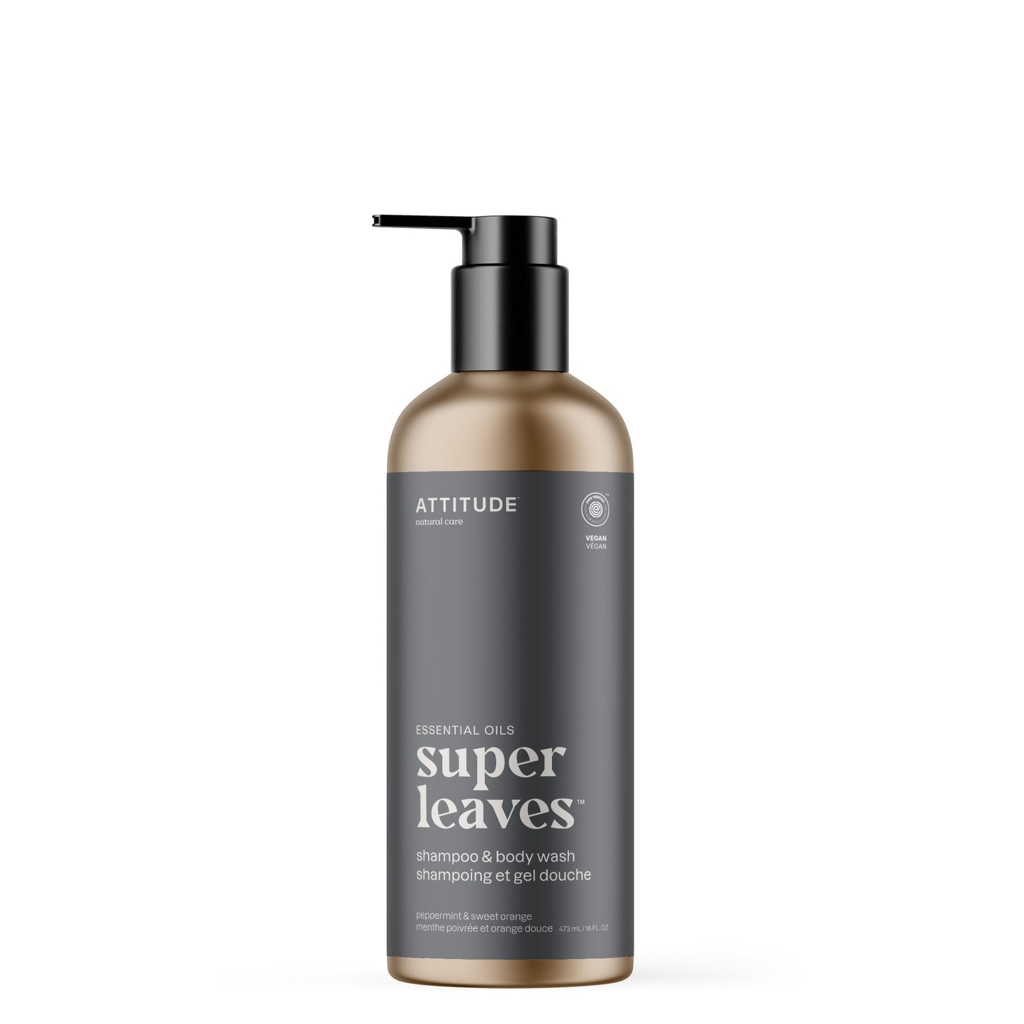 ATTITUDE Super Leaves Essential huile essentielle shampoing gel douche Menthe poivrée et orange douce 19004_fr?_main? 473ml