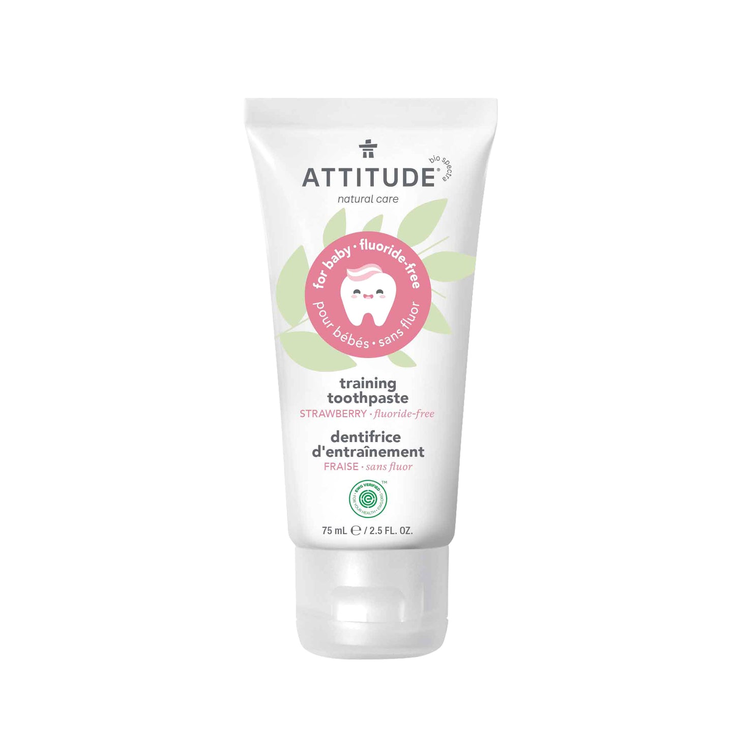 attitude dentifrice entrainement sans fluorure baby-leaves 16721_fr?_main? 75g / Fraise