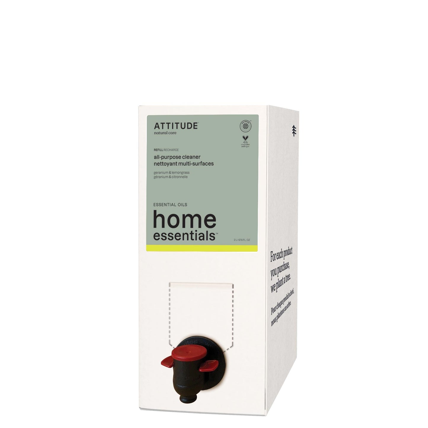 ATTITUDE Home Essentials Essential oils Nettoyant Multi-Surfaces 87188-btob_fr?_main? Géranium et Citronnelle Éco-Recharge 2L