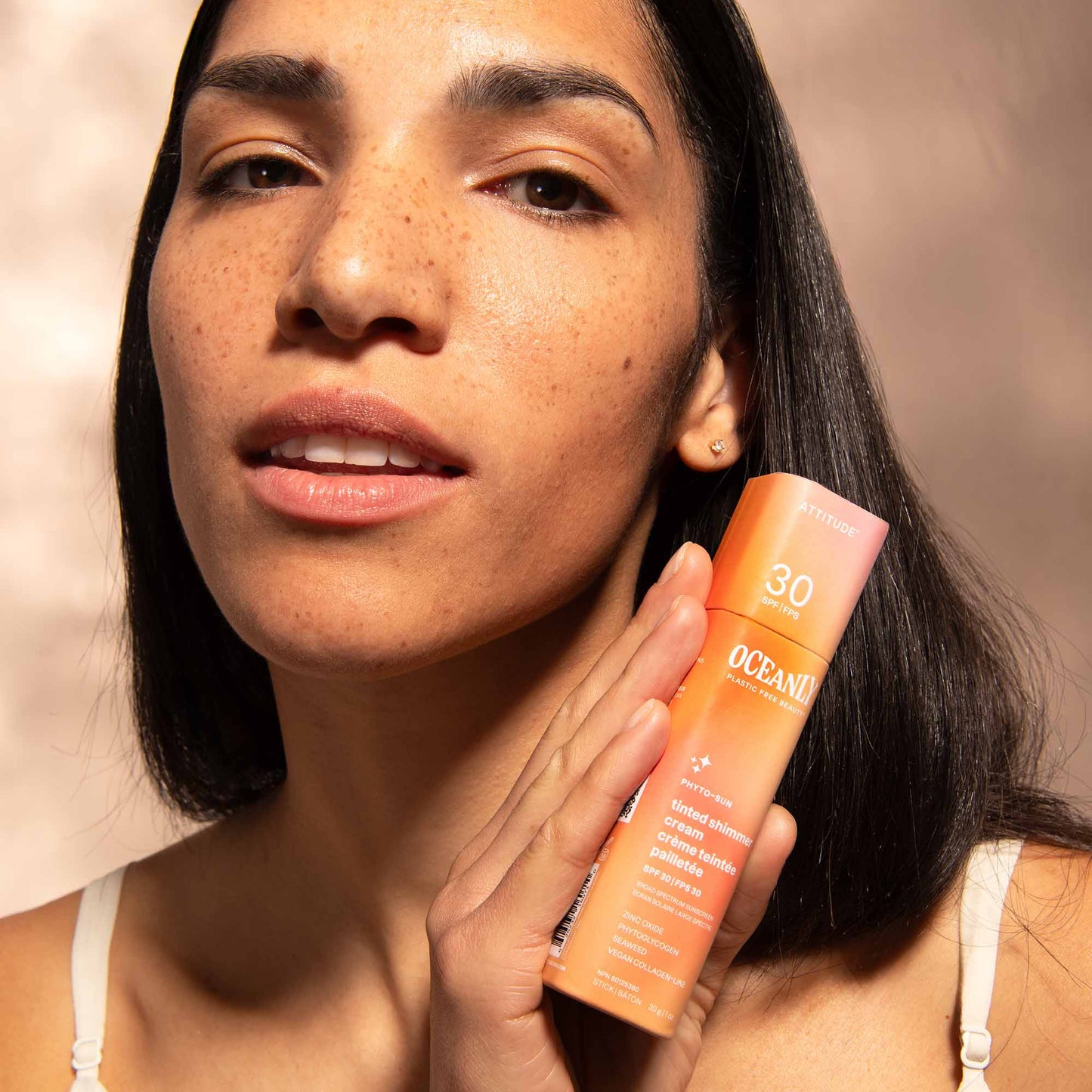 Crème Pailletée Teintée FPS 30 Solide avec Oxyde de Zinc : Oceanly - Phyto-sun