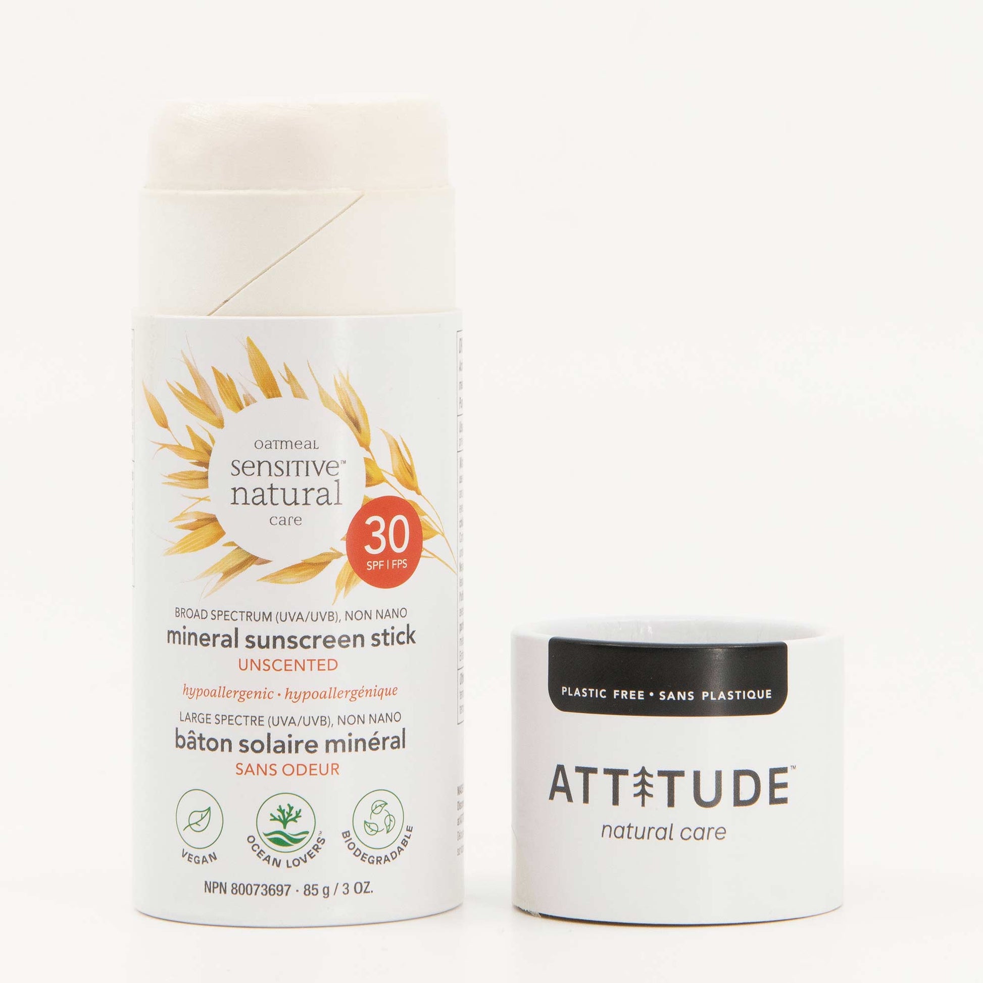 Sunscreen stick Unscented Sensitive skin SPF 30 ATTITUDE 16035 _en?_back? Unscented