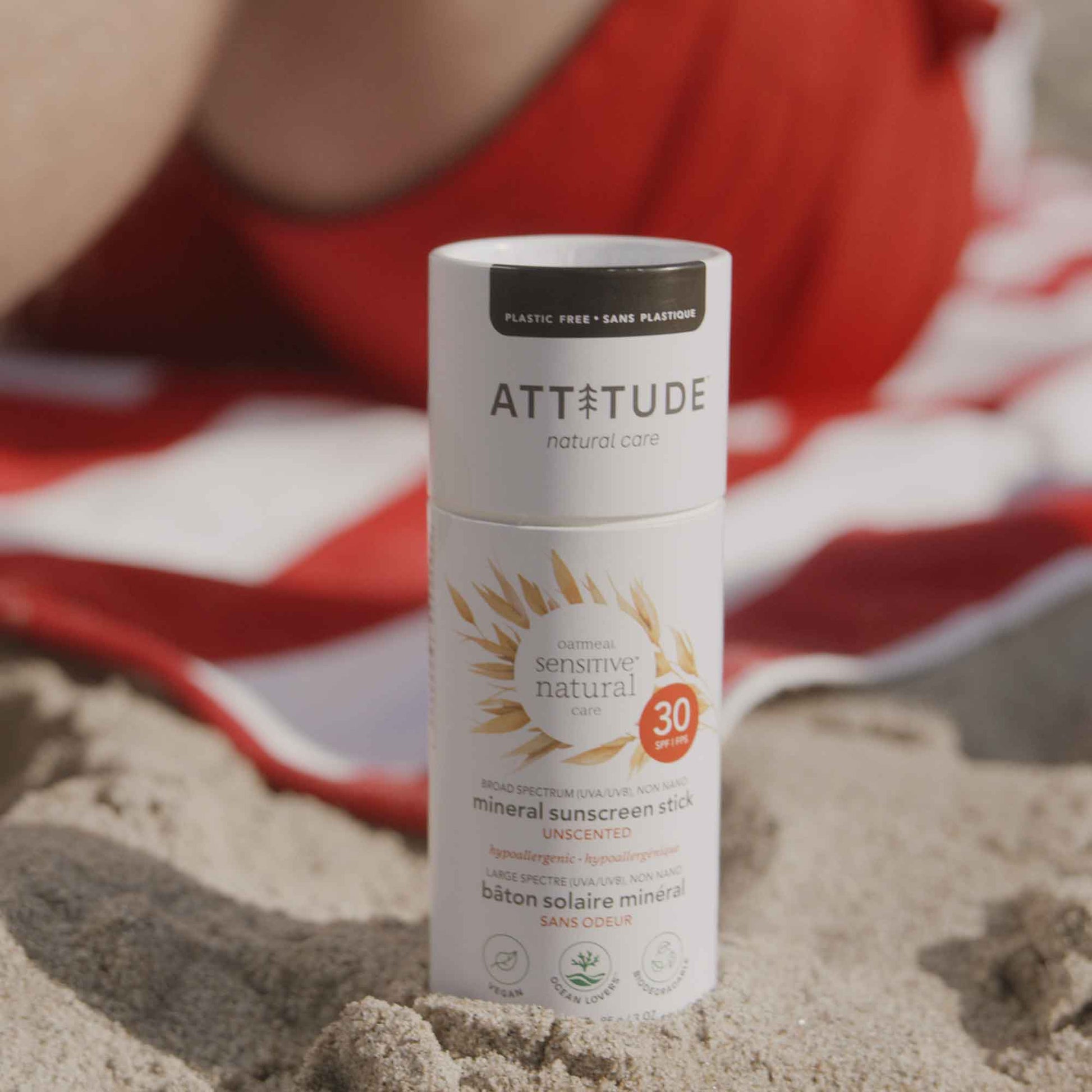 Sunscreen stick Unscented Sensitive skin SPF 30 ATTITUDE 16035 _en?_hover? Unscented