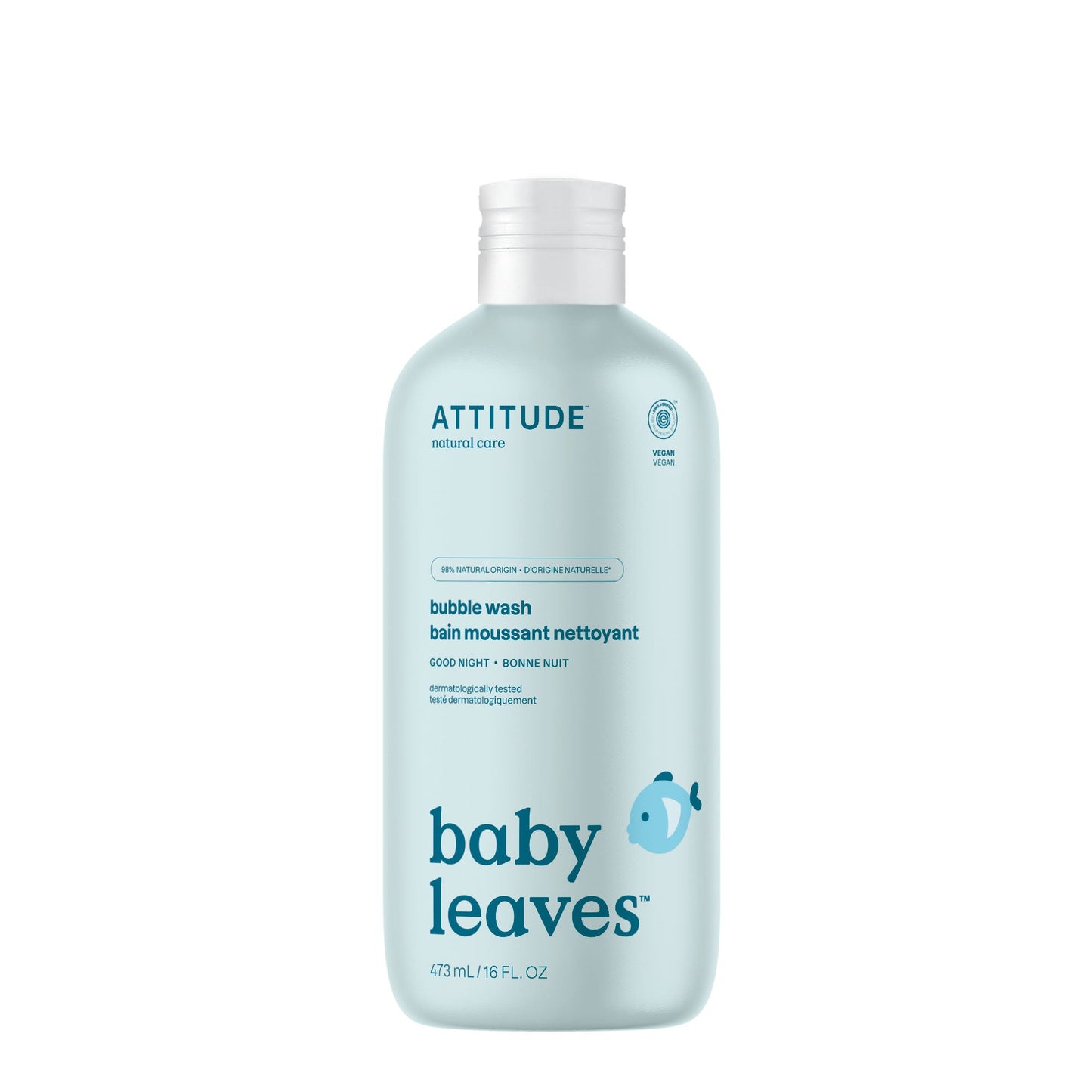 18313 ATTITUDE - Baby Leaves™ - Bain moussant pour enfants hypoallergénique - Bonne nuit _fr?_main?