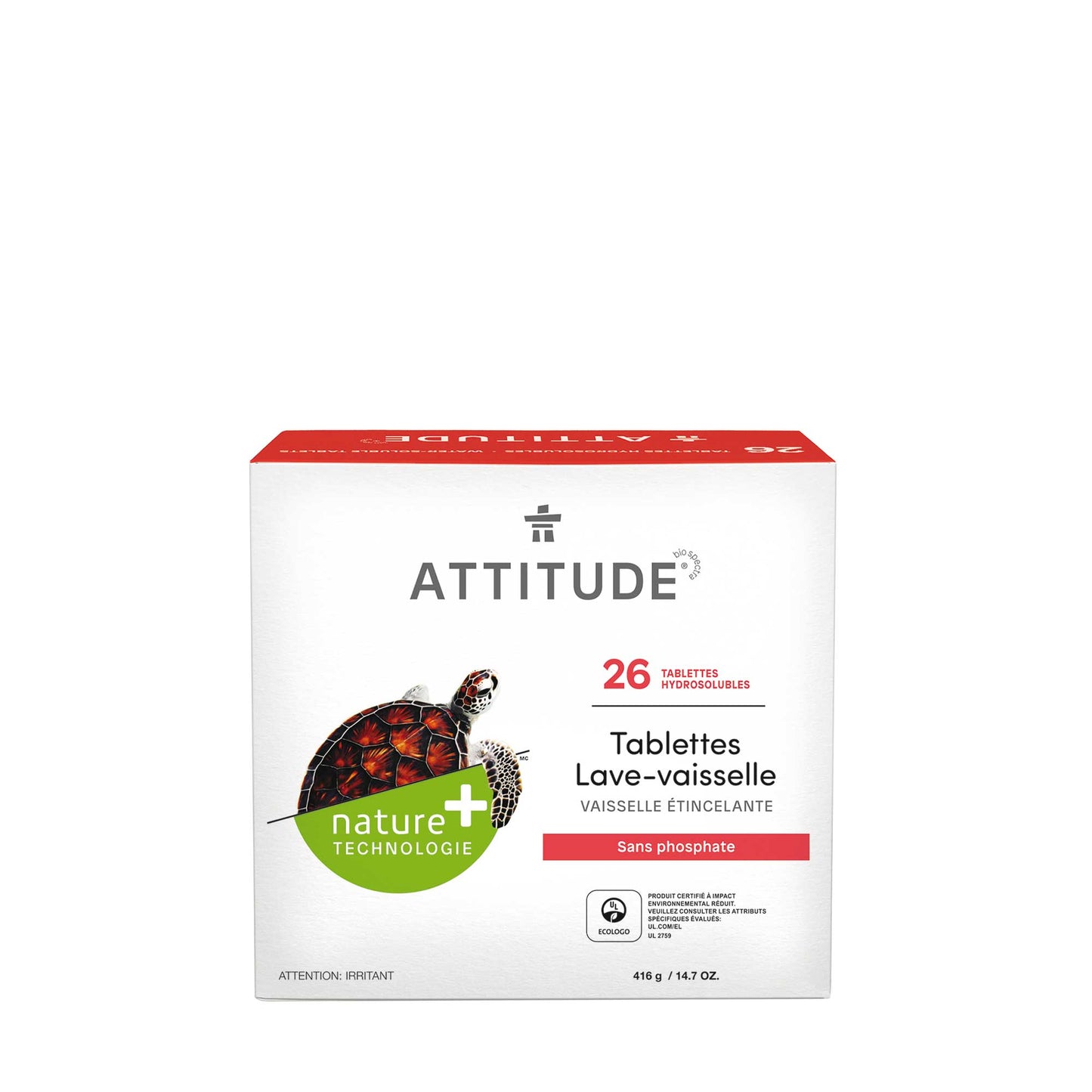 ATTITUDE Nature+ tablettes lave-vaisselle 26 écodoses / 1 unité 13228_fr?_main?