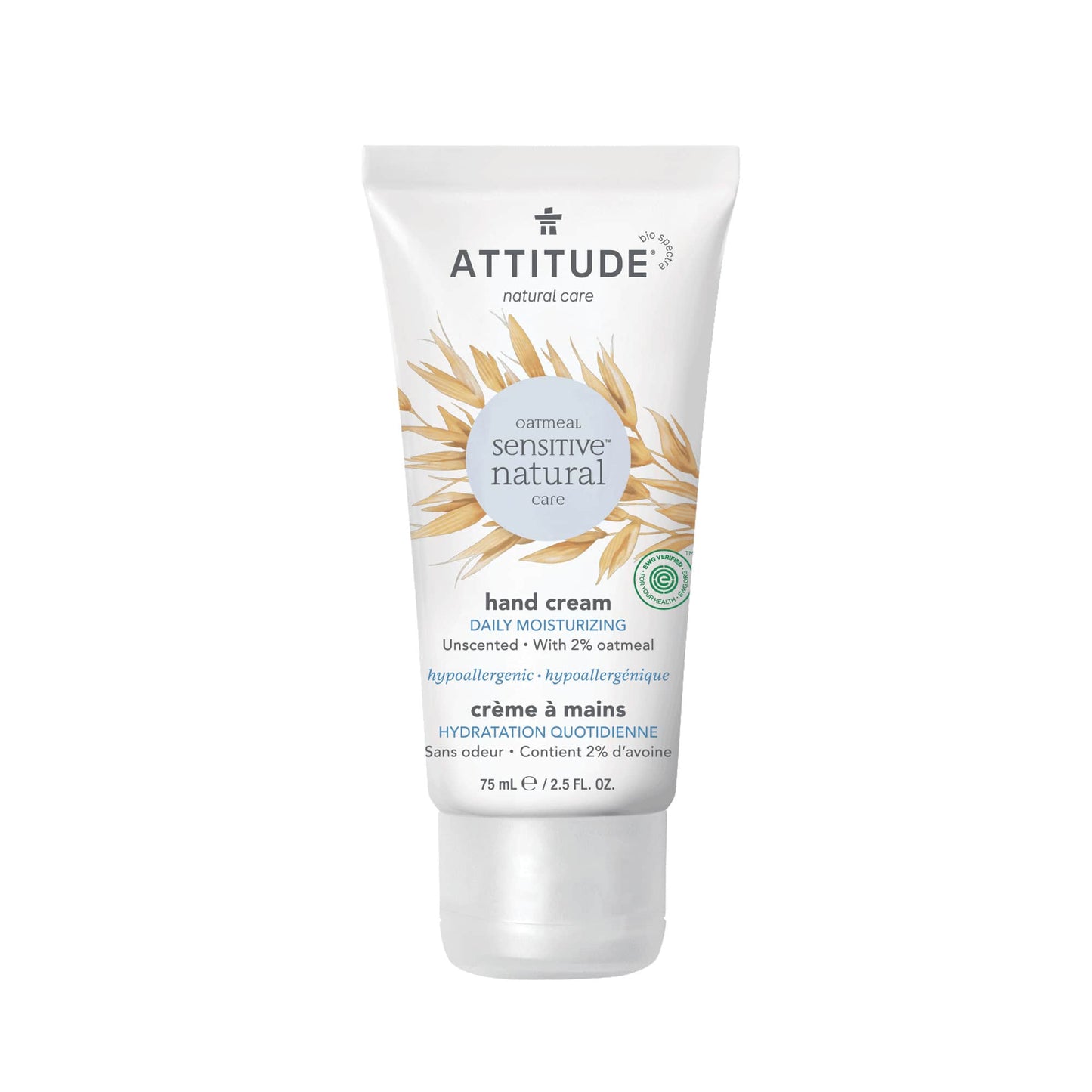 ATTITUDE Crème hydratante pour les mains Peau sensible Ultra douce / Hydratation quotidienne 60821_fr?_main? - Sans odeur -