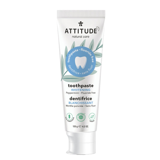 ATTITUDE Dentifrice Blanchissant Sans fluor - Menthe poivrée_fr?_main?