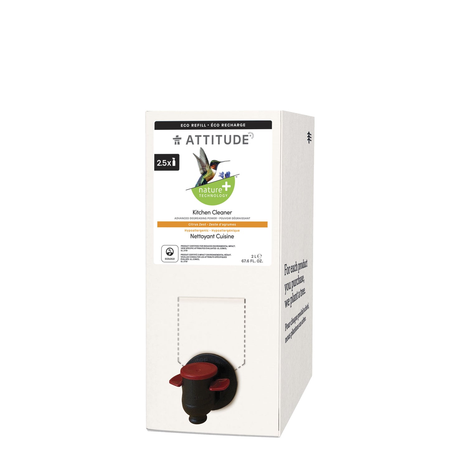 ATTITUDE Nettoyant cuisine - Pouvoir dégraissant - Zeste d'agrumes Éco-Recharge 2L 80620_fr?_main?- Éco-Recharge 2L