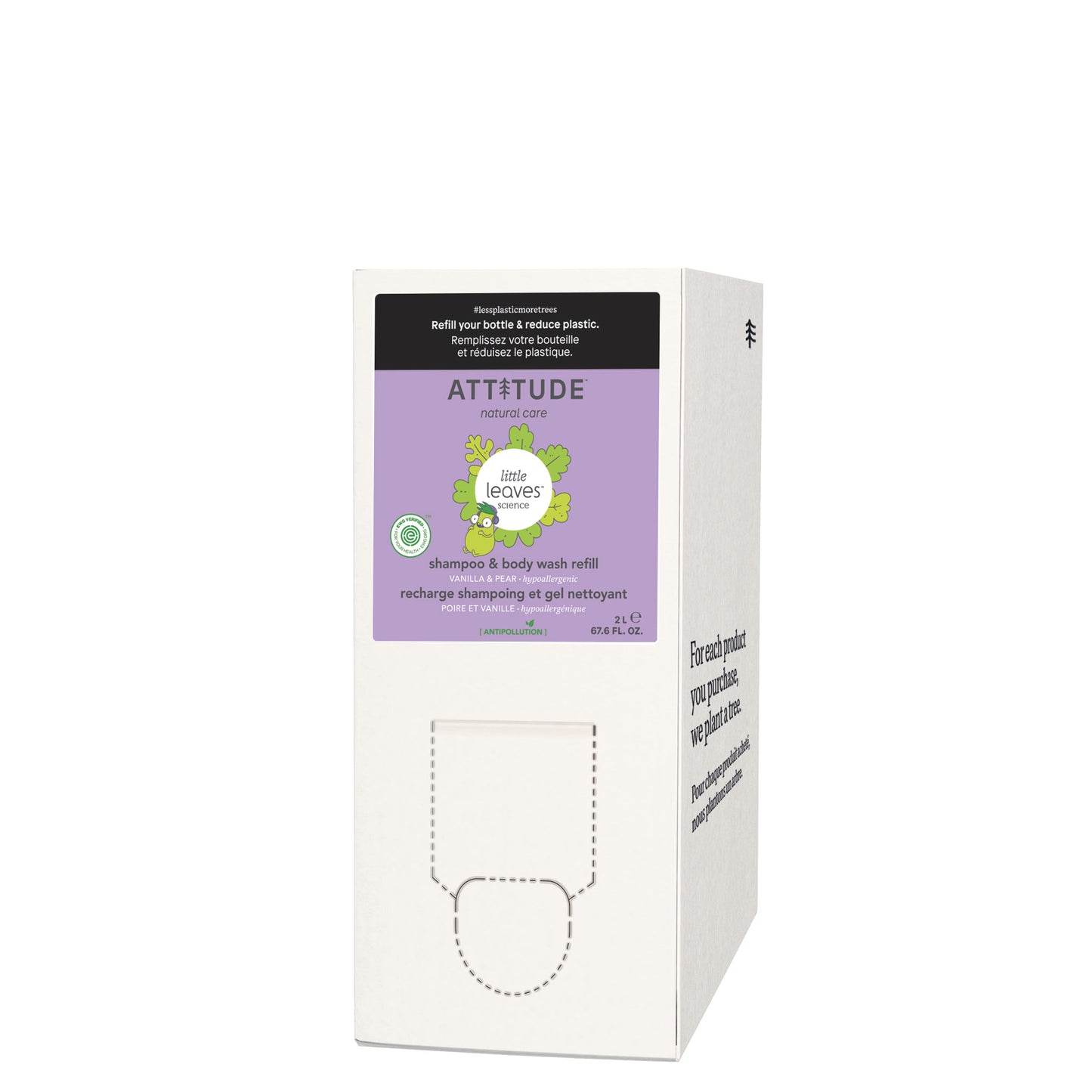 ATTITUDE Little Leaves™ Éco-Rechagre Shampoing et Gel nettoyant pour enfants 2-en-1 - Poire et Vanille 81029_fr?_main? Poire et Vanille / Éco-Recharge 2L