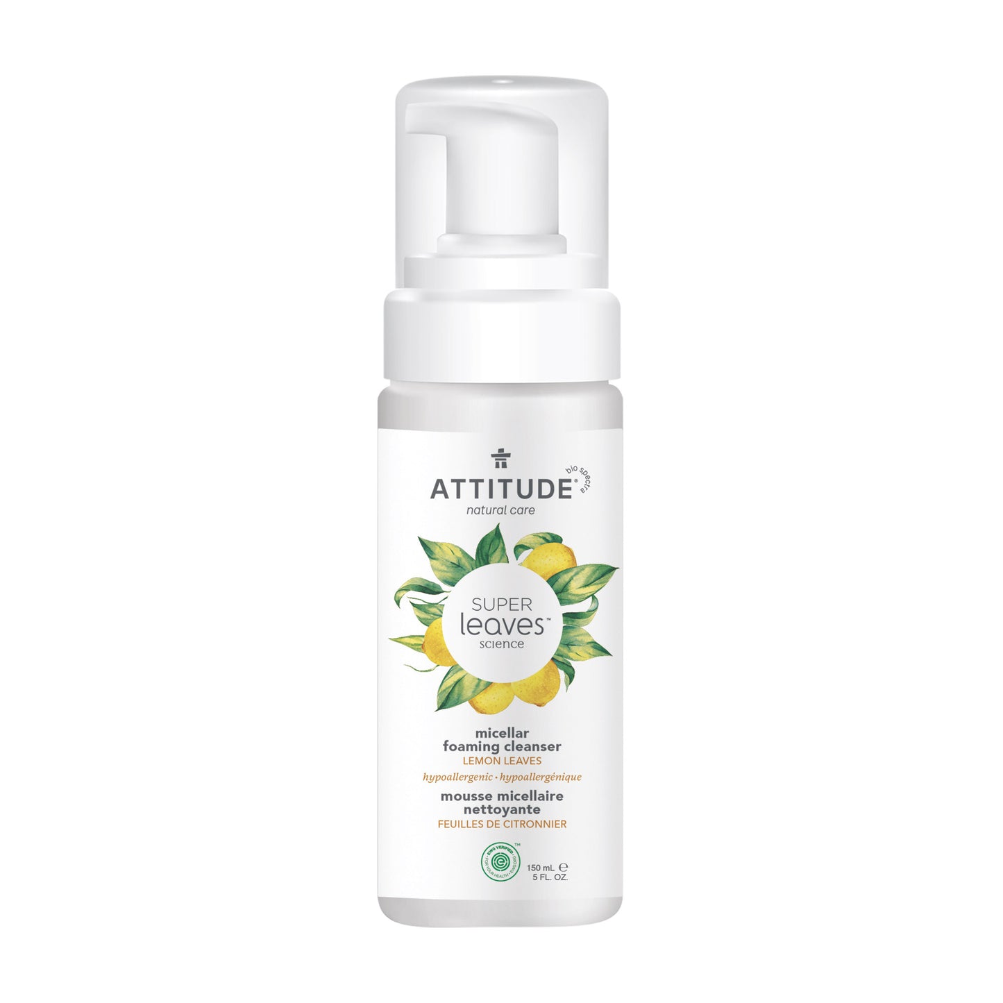 ATTITUDE Mousse Micellaire Nettoyante Feuilles de citronnier_fr?_ - Feuilles de citronnier