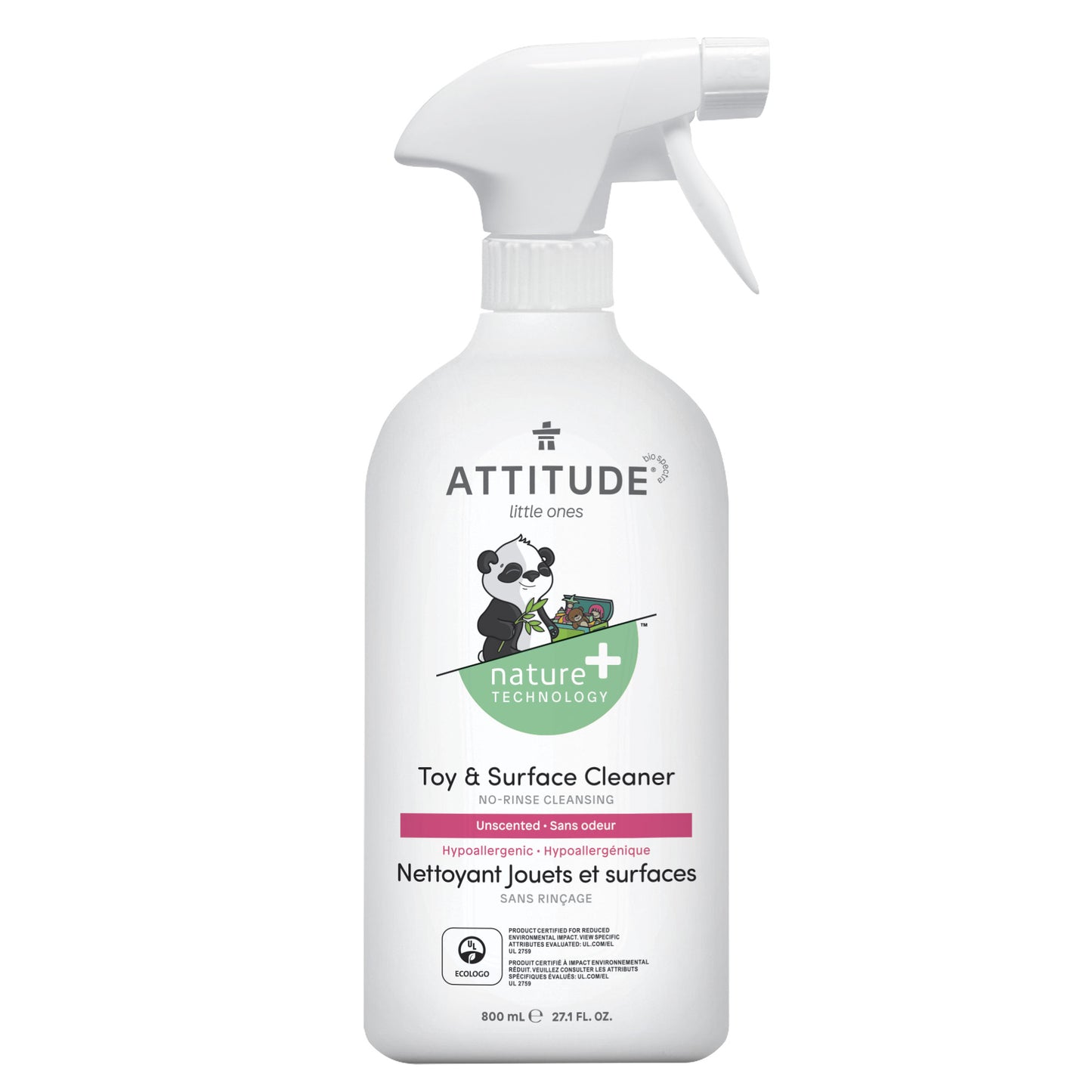 ATTITUDE Nettoyant Nature+ jouets et surface pour bébé - Hypoallergénique et sans odeur 10169_fr?_main?