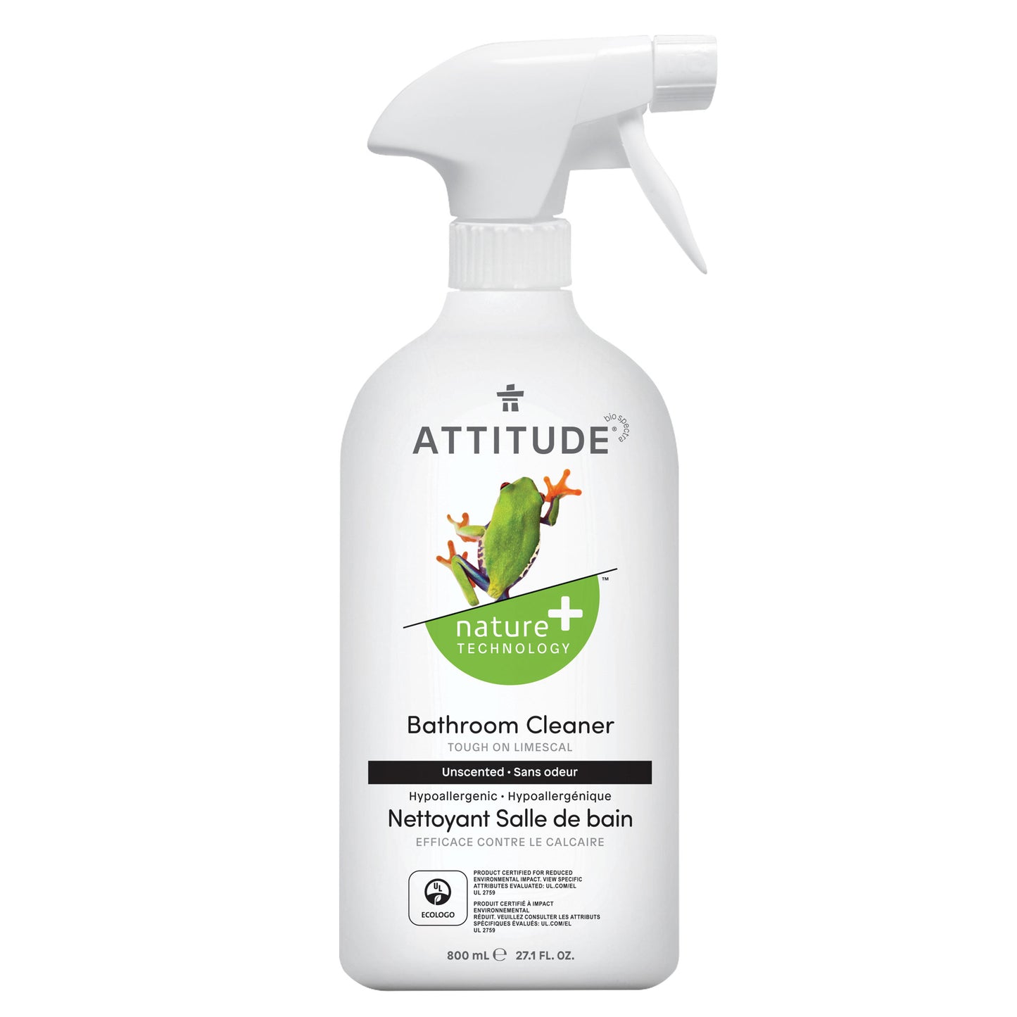 ATTITUDE Nature+ Nettoyant Salle de bain Sans odeur Bouteille 800 mL 10490_fr?_main? Sans odeur / Bouteille 800 mL