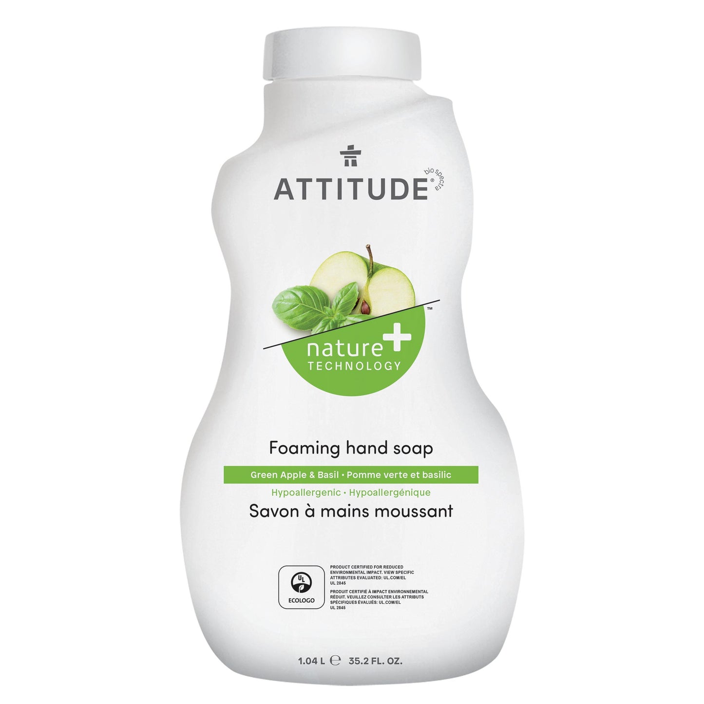 14014 ATTITUDE Recharge savon mousse pour les mains - Pomme verte basilic _fr?_main?