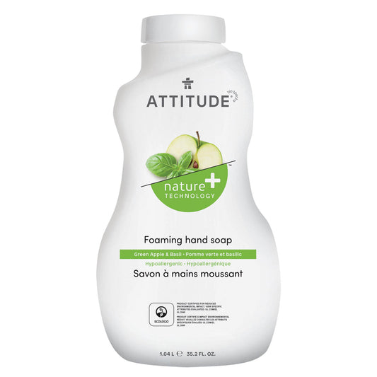 14014 ATTITUDE Recharge savon mousse pour les mains - Pomme verte basilic _fr?_main?