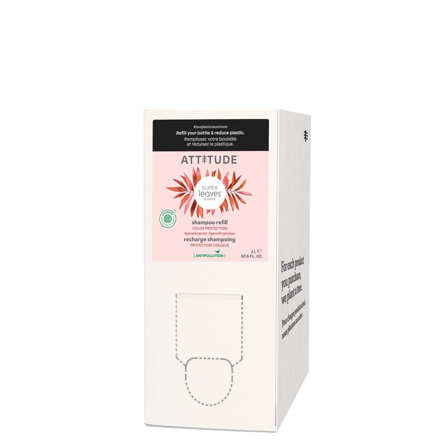 Shampoing Super leaves - Protection couleur _fr?_main? Éco-Recharge 2L