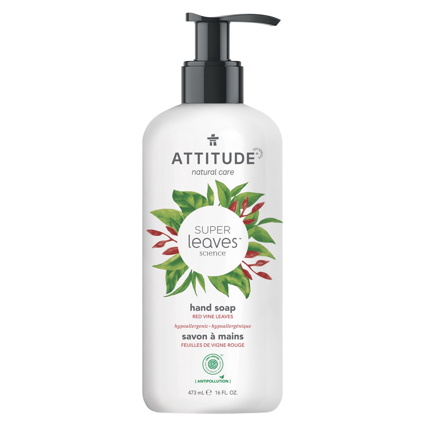 ATTITUDE-Savon a mains liquide Super-leaves Feuilles de vignes rouge 14094_fr_main? Feuilles de vigne rouge 473 mL