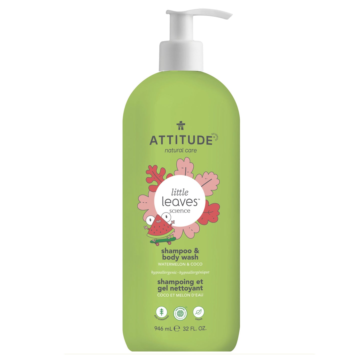 ATTITUDE - Little Leaves™ - Shampoing et Gel nettoyant pour enfants 2-en-1 Coco et Melon d'eau 11527_fr?_main? Coco et Melon d'eau / 946 mL