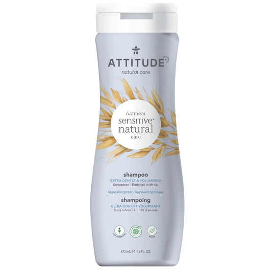 ATTITUDE Oatmeal sensitive natural care Shampoing Ultra doux et volumisant : Peau sensible Sans odeur 473mL_fr?_main? - 473 mL -