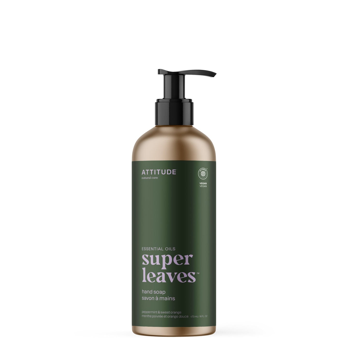 ATTITUDE Super Leaves Essential huile essentielle savon à mains Menthe poivrée orange douce 19094_fr?_main? 473ml