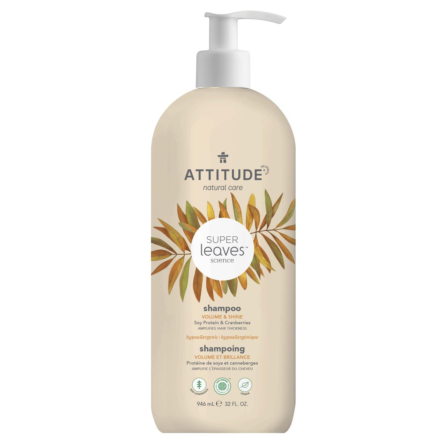 11508 ATTITUDE Super Leaves™ - Shampooing pour cheveux fins - Apporte volume et brillance _fr?_main? 946 mL
