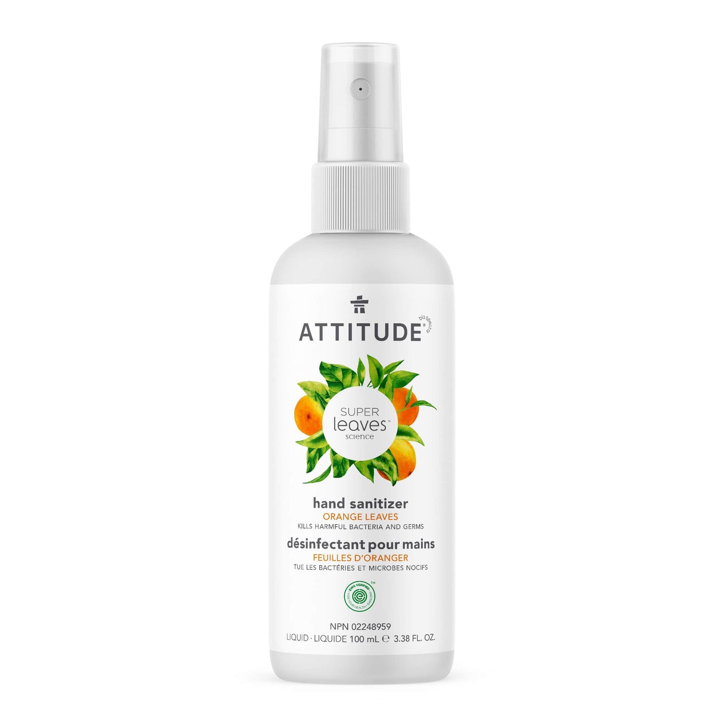 ATTITUDE Super leaves Désinfectant pour mains Feuilles d’oranger 100mL _fr?_main? - Feuilles d'oranger - 100 mL
