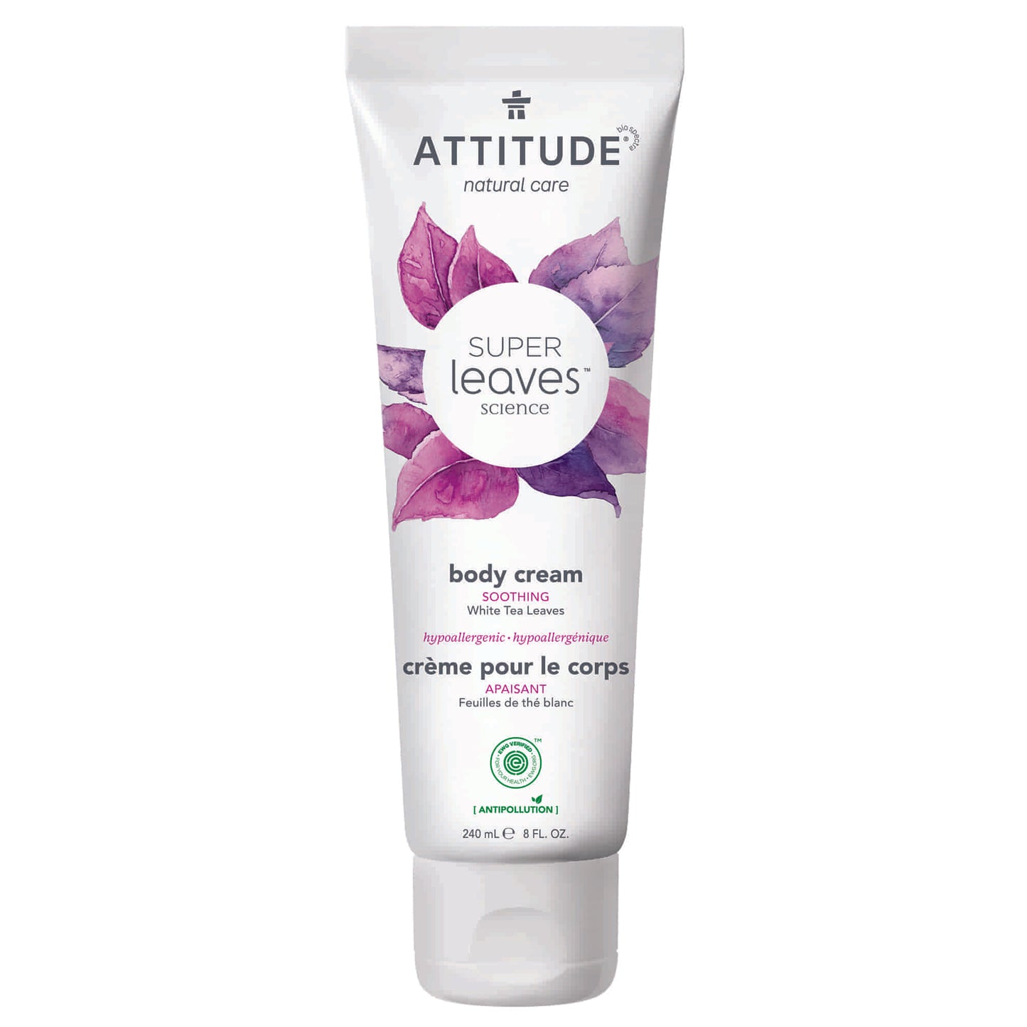 18197 ATTITUDE - Super Leaves™ - Crème pour le corps apaisante - Certifiée EWG _fr?_main? - Feuilles de thé blanc -