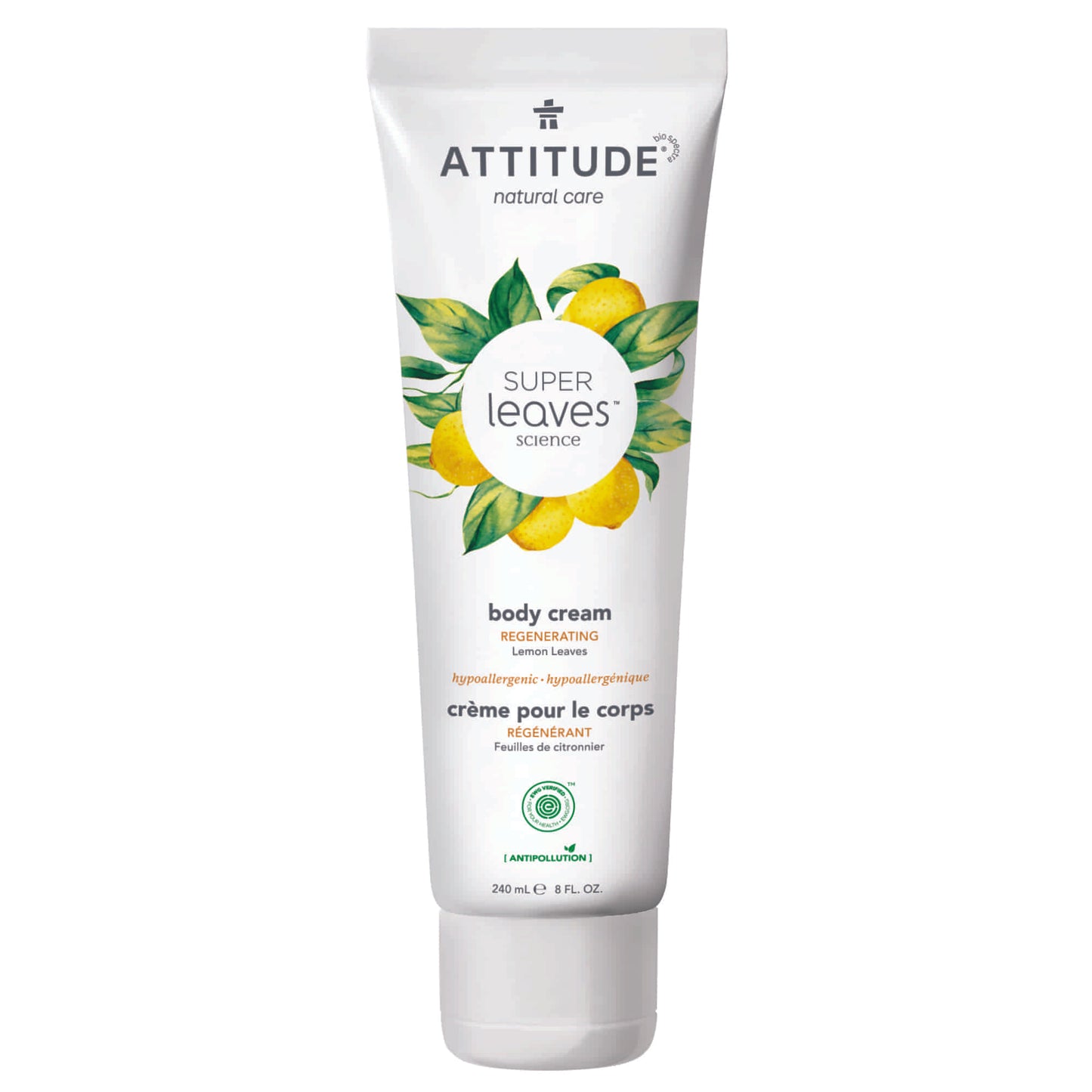 18192 ATTITUDE - Super Leaves™ - Crème pour le corps regénérante - Certifiée EWG _fr?_main? - Feuilles de citronnier -