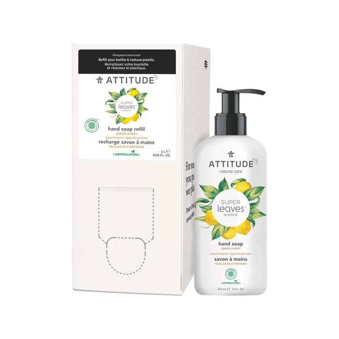 Ensemble Savon à mains et éco-recharge Vrac à emporter 2L - Feuilles de citronnier _fr?_main?