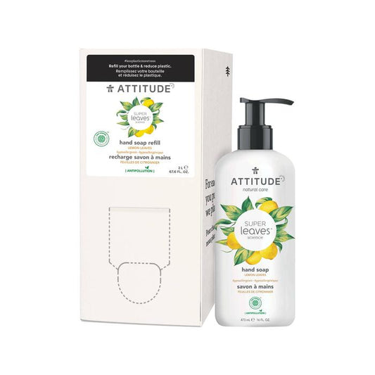 Ensemble Savon à mains et éco-recharge Vrac à emporter 2L - Feuilles de citronnier _fr?_main?