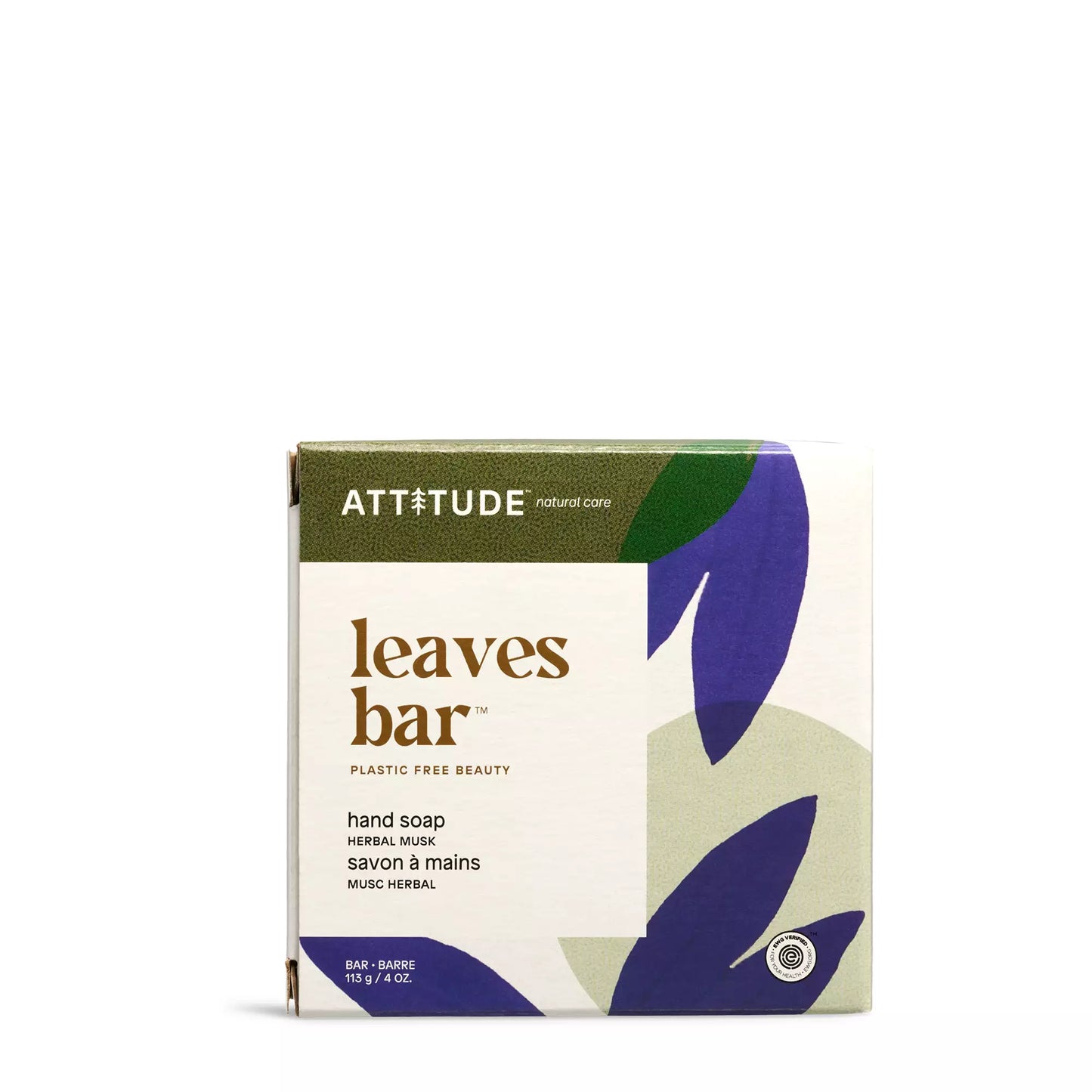 ATTITUDE leaves bar Savon à mains Musc herbal 17157_fr?_main? 1 unité
