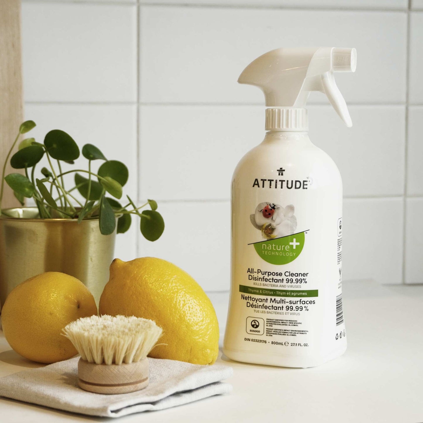 ATTITUDE Nettoyant Multi surfaces naturel Désinfecte à 99,9% Thym et agrumes - Bouteille 800 mL 10910_fr?_hover? Thym et agrumes / Bouteille 800 mL