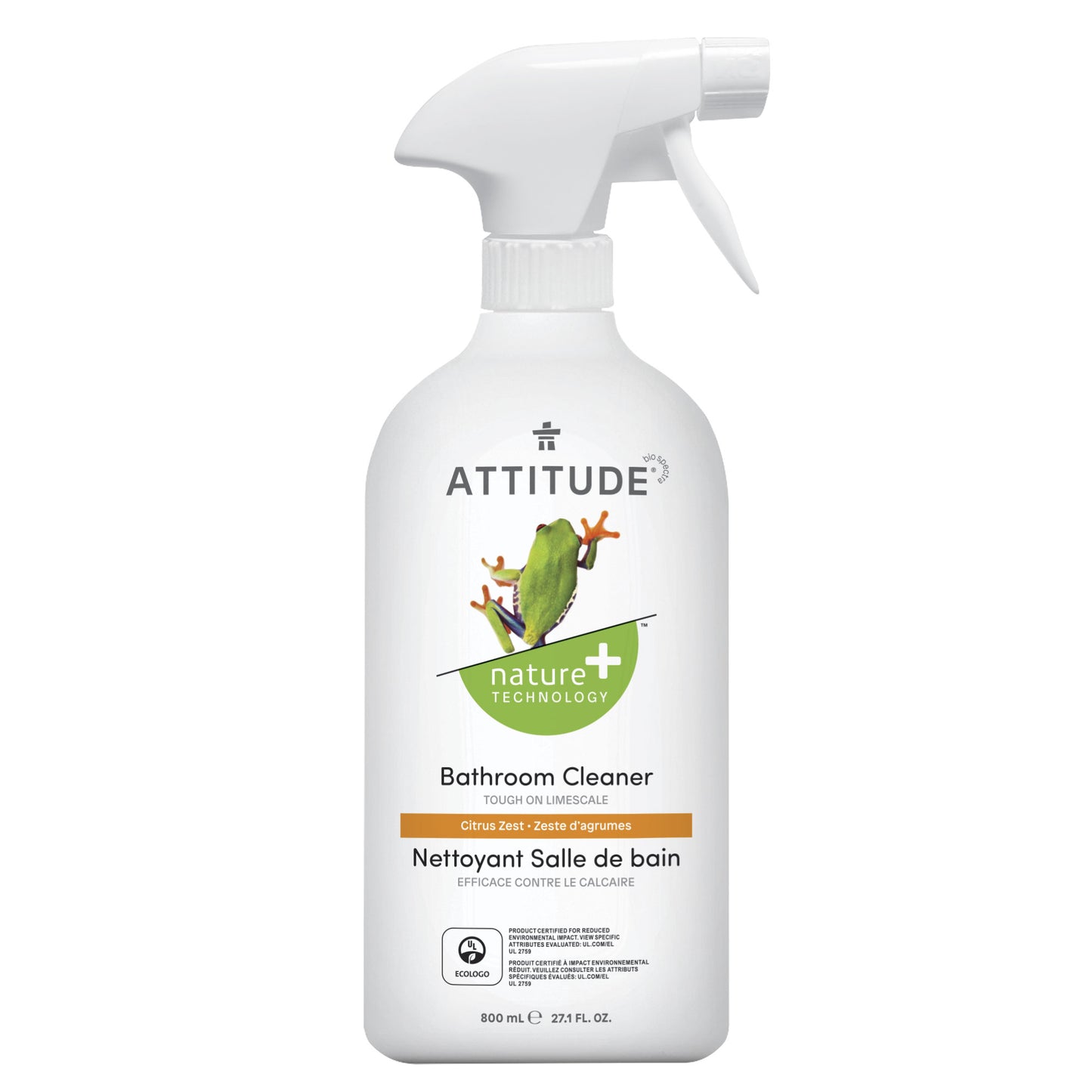 ATTITUDE Nature+ Technology Nettoyant Salle de bain Zeste d'agrumes - Bouteille 800 mL 10480_fr?_main? Zeste d'agrumes / Bouteille 800 mL