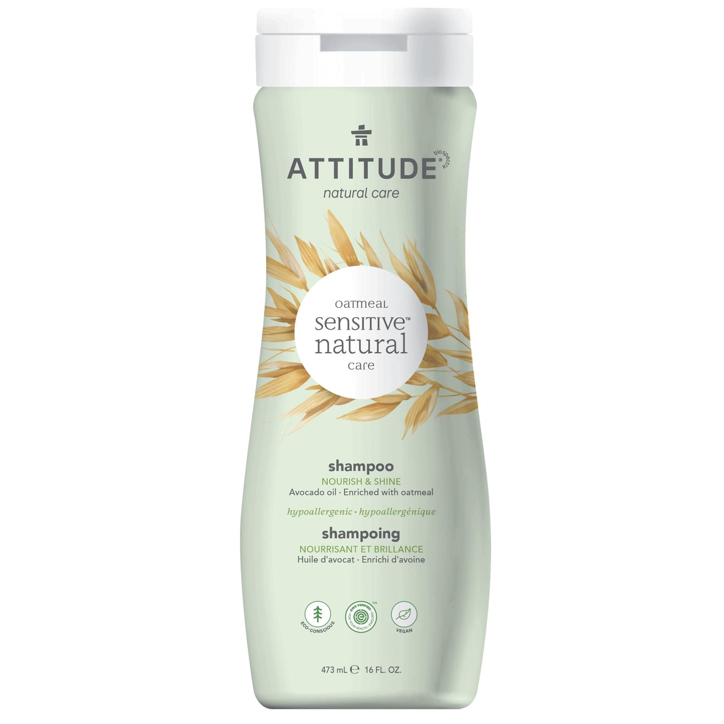 ATTITUDE Pour peau sensible Shampoing Huile d'avocat Nourrissant et ajoute de la brillance 60103_fr?_main?