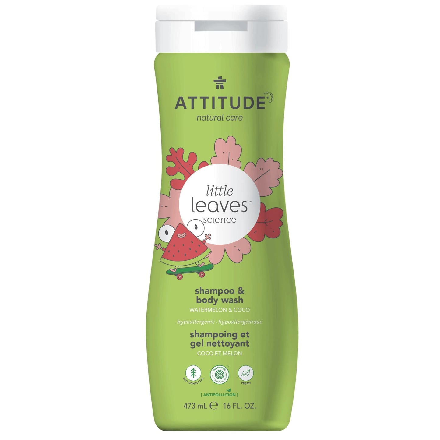 ATTITUDE - Little Leaves™ - Shampoing et Gel nettoyant pour enfants 2-en-1 Coco et Melon d'eau 11017_fr?_main? Coco et Melon d'eau / 473 mL