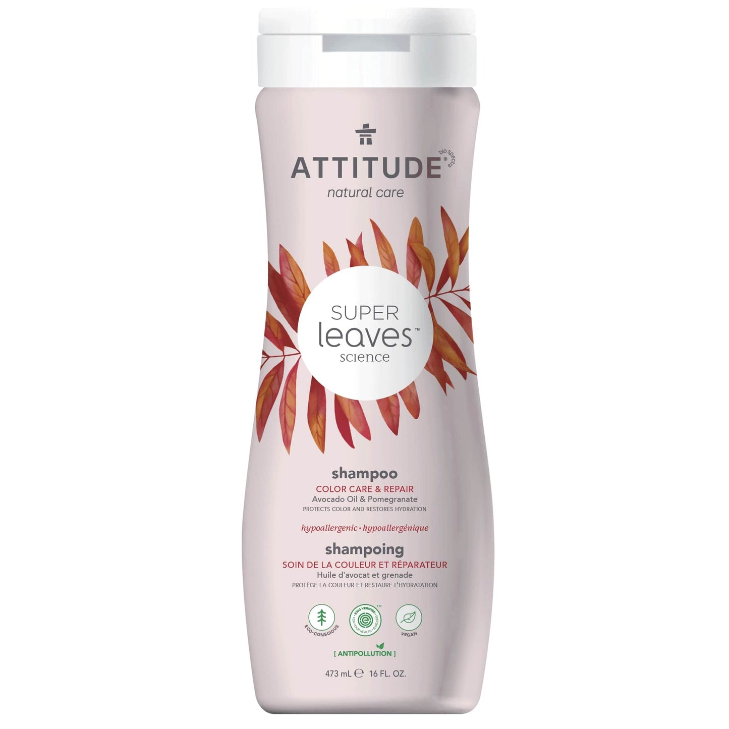 11094 ATTITUDE Super Leaves™ Shampoing Naturel et hypallergénique pour cheveux colorés_fr?_main? - 473 mL -