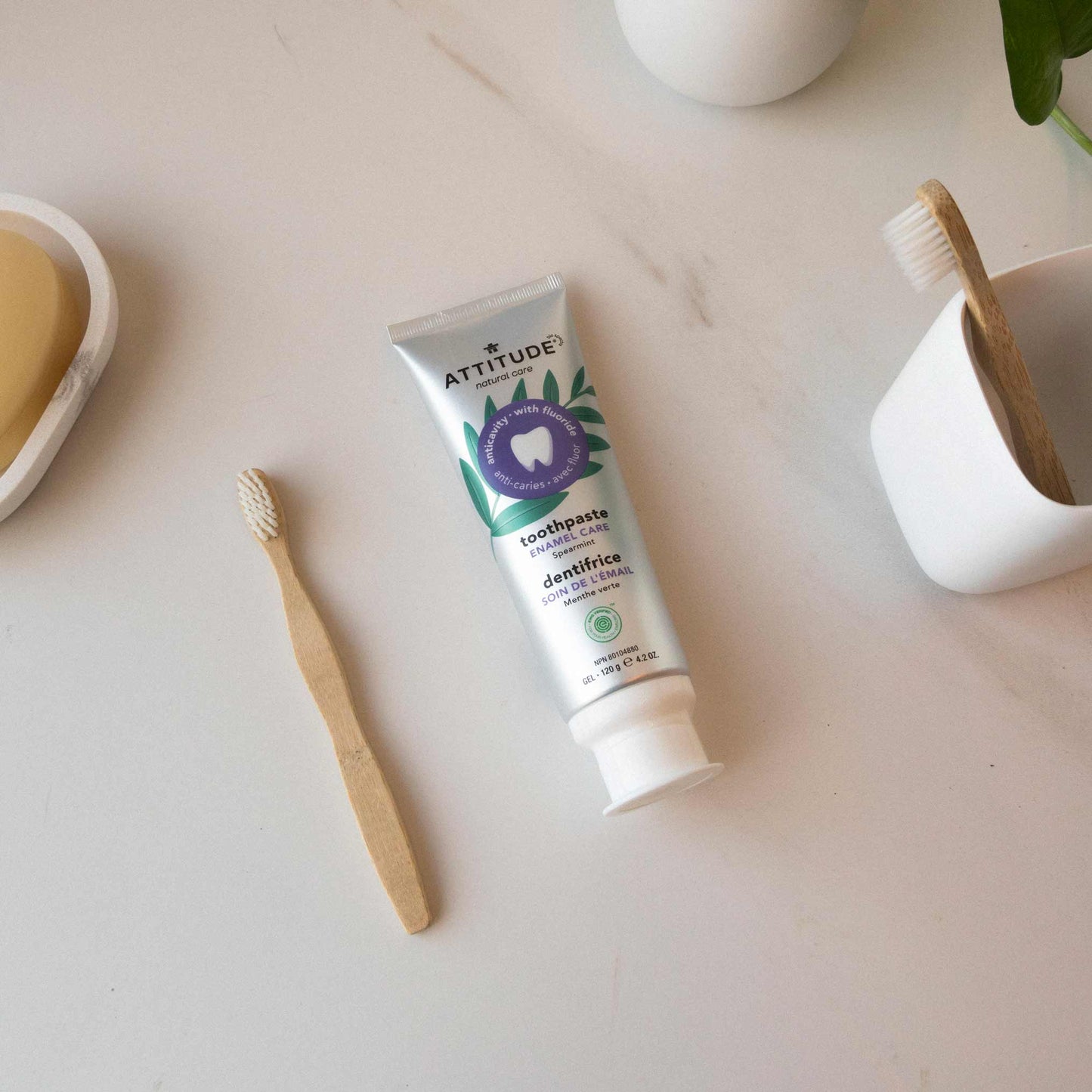 ATTITUDE Dentifrice Naturel pour Adulte avec Fluor Soin de l'émail Menthe Verte_fr?