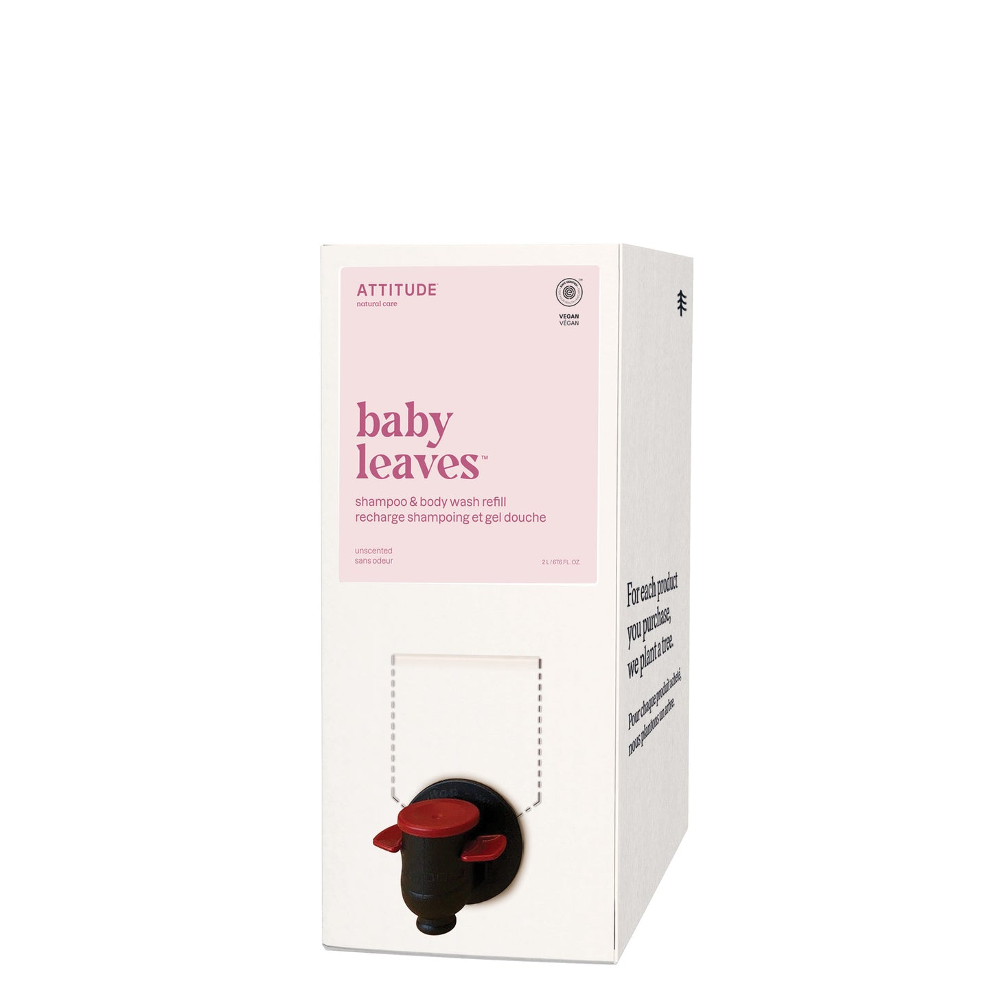ATTITUDE Baby Leaves Éco-Recharge Shampoing et Gel Douche Sans Odeur 87610_fr?_main? Éco-Recharge 2L