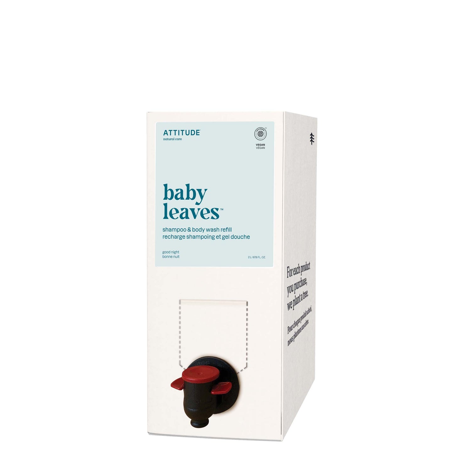 ATTITUDE Baby Leaves Éco-Recharge Shampoing et Gel Douche Bonne Nuit 87613_fr?_main? Éco-Recharge 2L