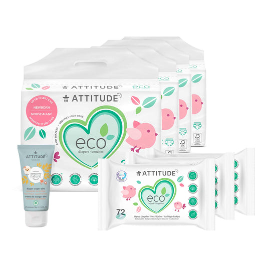 ATTITUDE Ensemble d'essentiels pour nouveau-né et bébé Peaux Sensibles BDL_a78_60825-17001-4_16210_fr?_main?