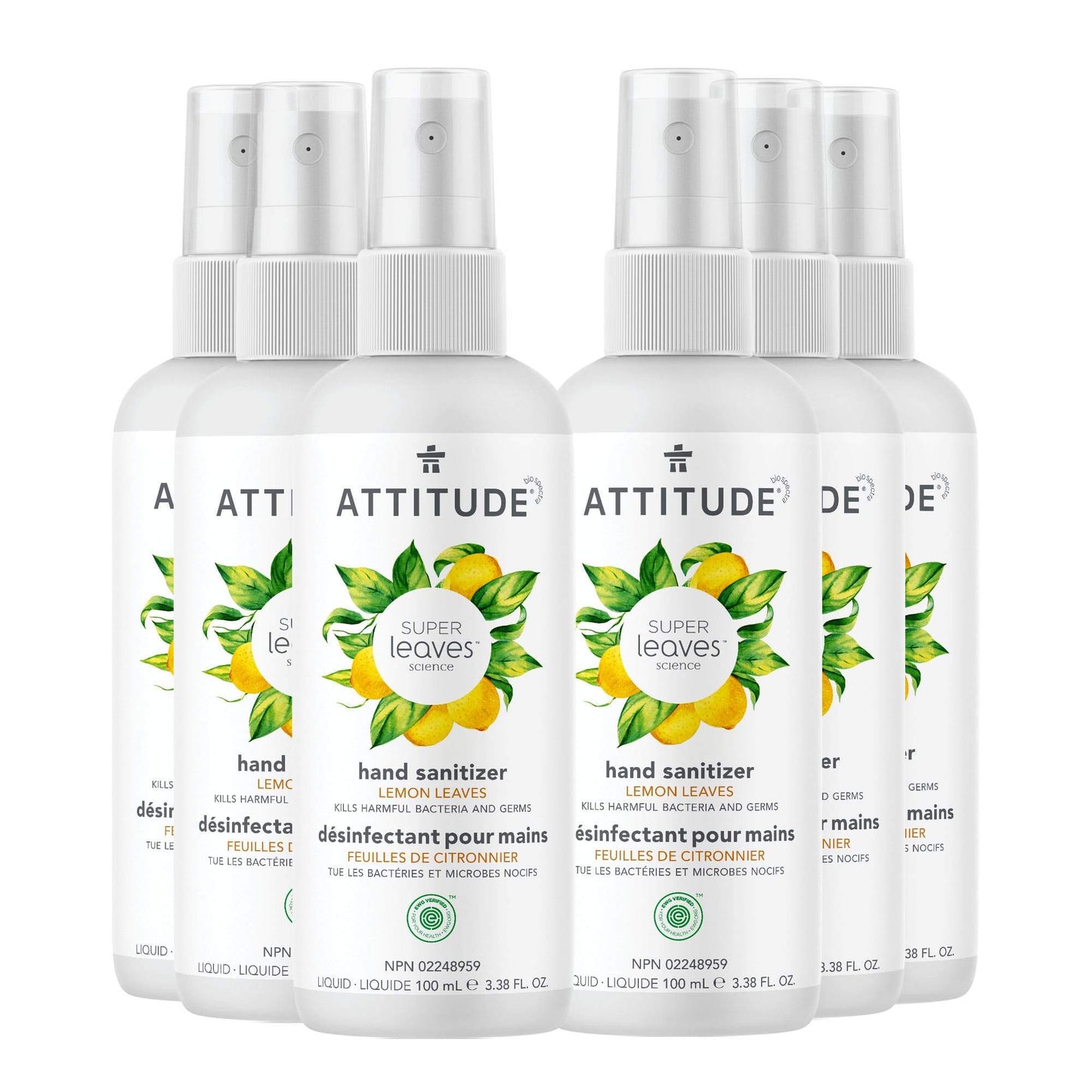 6 x 100 mL désinfectant pour les mains Feuilles de citronnier _fr? _bundle?