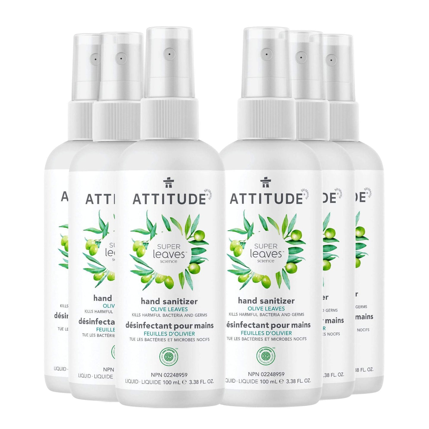 6 x 100 mL désinfectants pour mains Super leaves™ - Feuilles d’olivier _fr? _bundle?